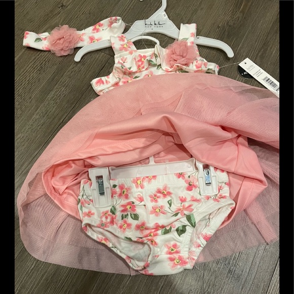 2/$20 Nicole Miller 18M pink and white tutu style dress set NWT - Picture 2 of 3